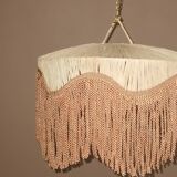 Fringed lampshade for suspension