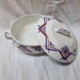 Soup plates and soup tureen Moulin des loups, hamage, US Taritz art deco