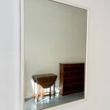 Vintage 1980s Wall Mirror with White Frame