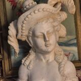 Bust of a woman with a hat