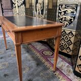 Desk full of Louis XVI style black leather