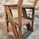 Antique French Oak Ladder Library Chair – Metamorphic Stepladder Chair