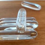 Box 6 crystal knife holders Daum 1960