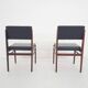 Set of 2 Topform dining chairs in black faux leather, The Netherlands 1950'