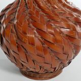 Early 20th Century Taisho/Showa Period Japanese Woven Bamboo Ikebana Vase