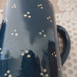 Duo of large mugs gres blue pea white