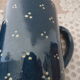 Duo of large mugs gres blue pea white