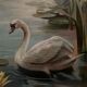 Oil on cardboard by Marie Murier 1940 naturalist decor mid-20th century