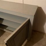 Buffet à 2 portes ancien vintage gris nuage