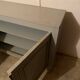Antique vintage two-door sideboard in cloud gray
