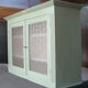 High wooden buffet painted two glass doors
