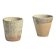 Set of 2 cups in Indonesian ceramic (brown & speckled glazed matte)