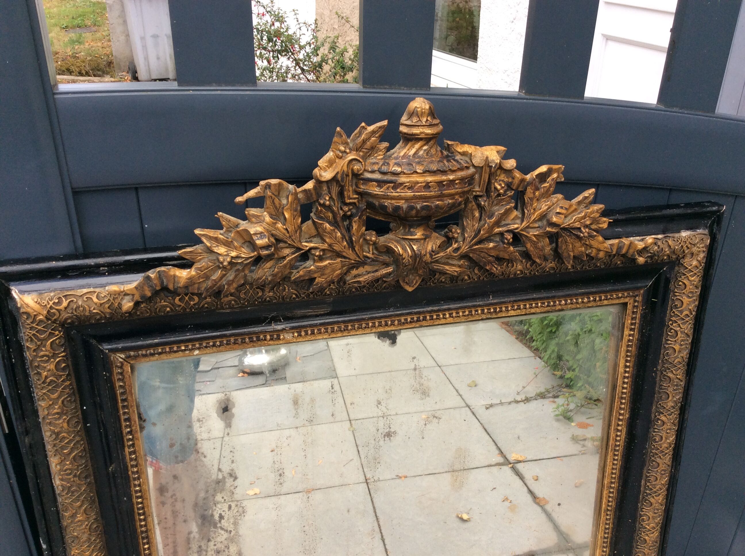 Mirror trumeau Napoleon III gilded or fin 120x78cm
