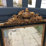 Mirror trumeau Napoleon III gilded or fin 120x78cm