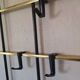 Wall-mounred brass and metal coat and hat rack, 1960s