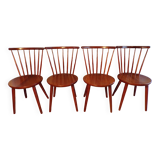 Set of 4 Scandinavian teak chairs.