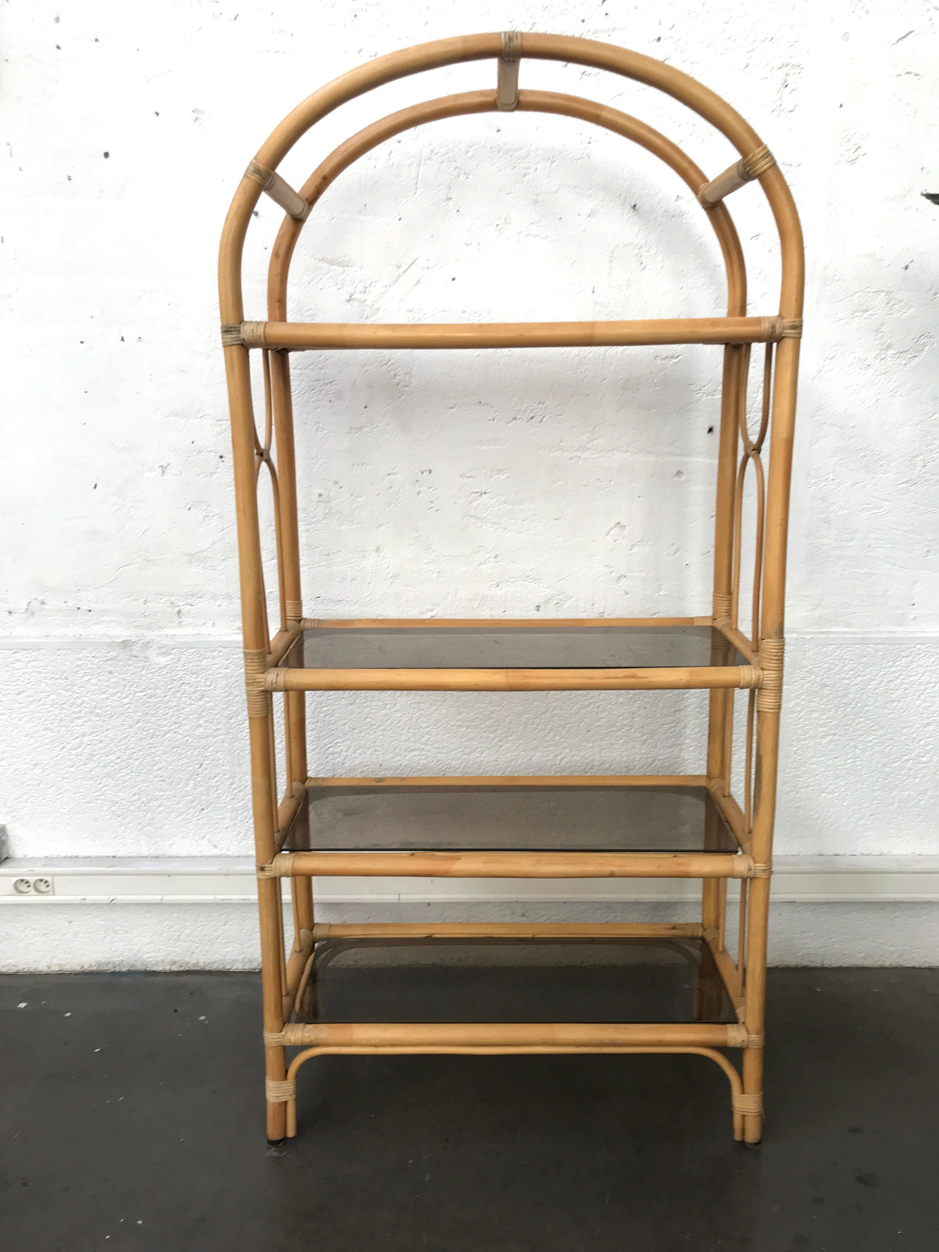 Rattan bookcase