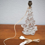 Lampe cristal vintage, pied de lampe, lampe de chevet, lampe à poser cristal schneider,60's
