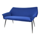 Canapé vintage deux places, république démocratique allemande, 1960, bleu marine, velours