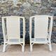 Pair of white rattan armchairs