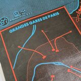 Pedagogical map MDI, 1964, reversible, "The railways"