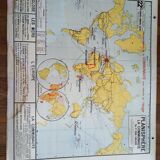School poster educational board vintage old card Vidal lablache