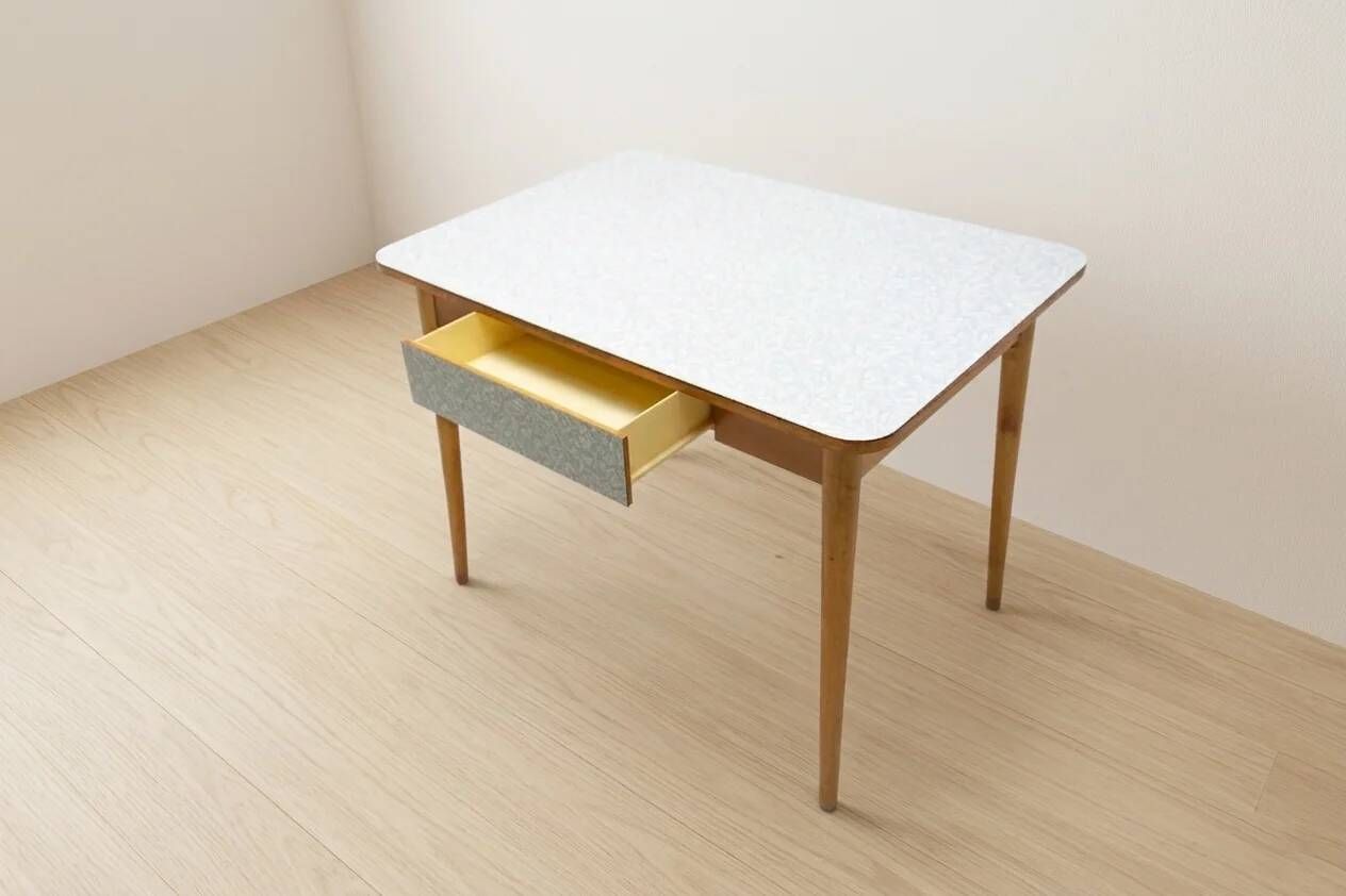 Coffee table, mid-century, formica and wood, 1960s, Czechoslovakia