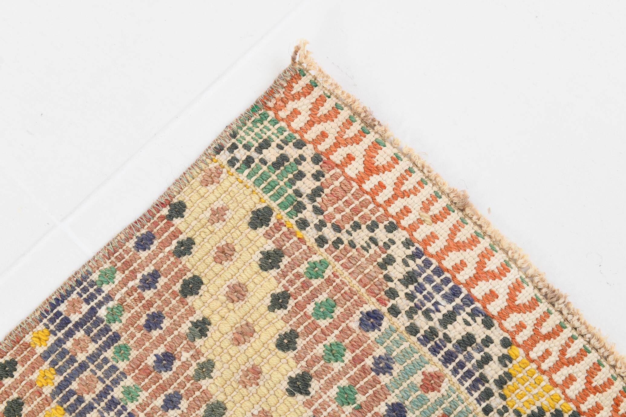 Tapis de couloir Kilim scandinave 2x8, 73x255Cm