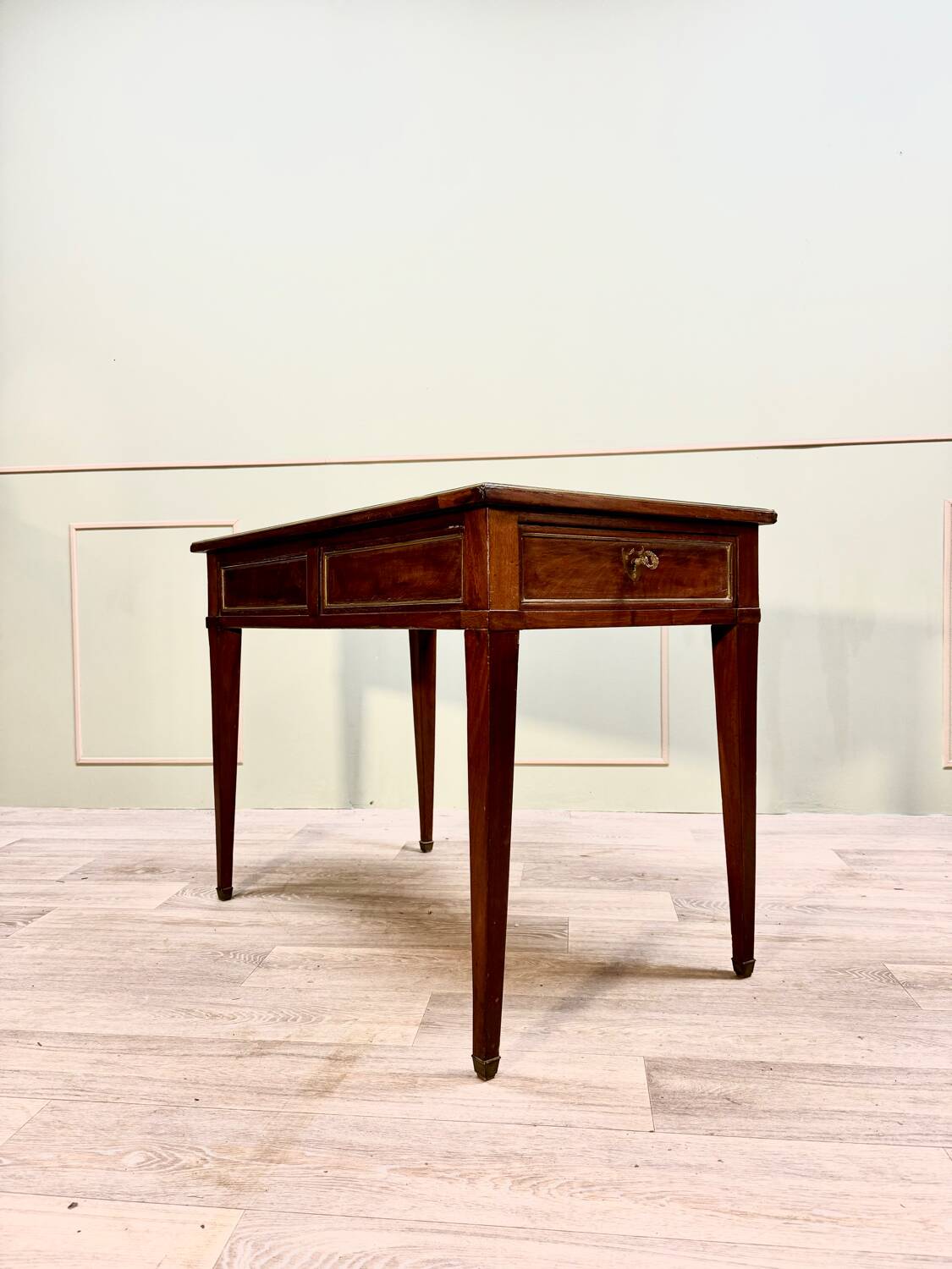 Flat Desk With Side Drawers In Mahogany Louis XVI XVIII Eme Century