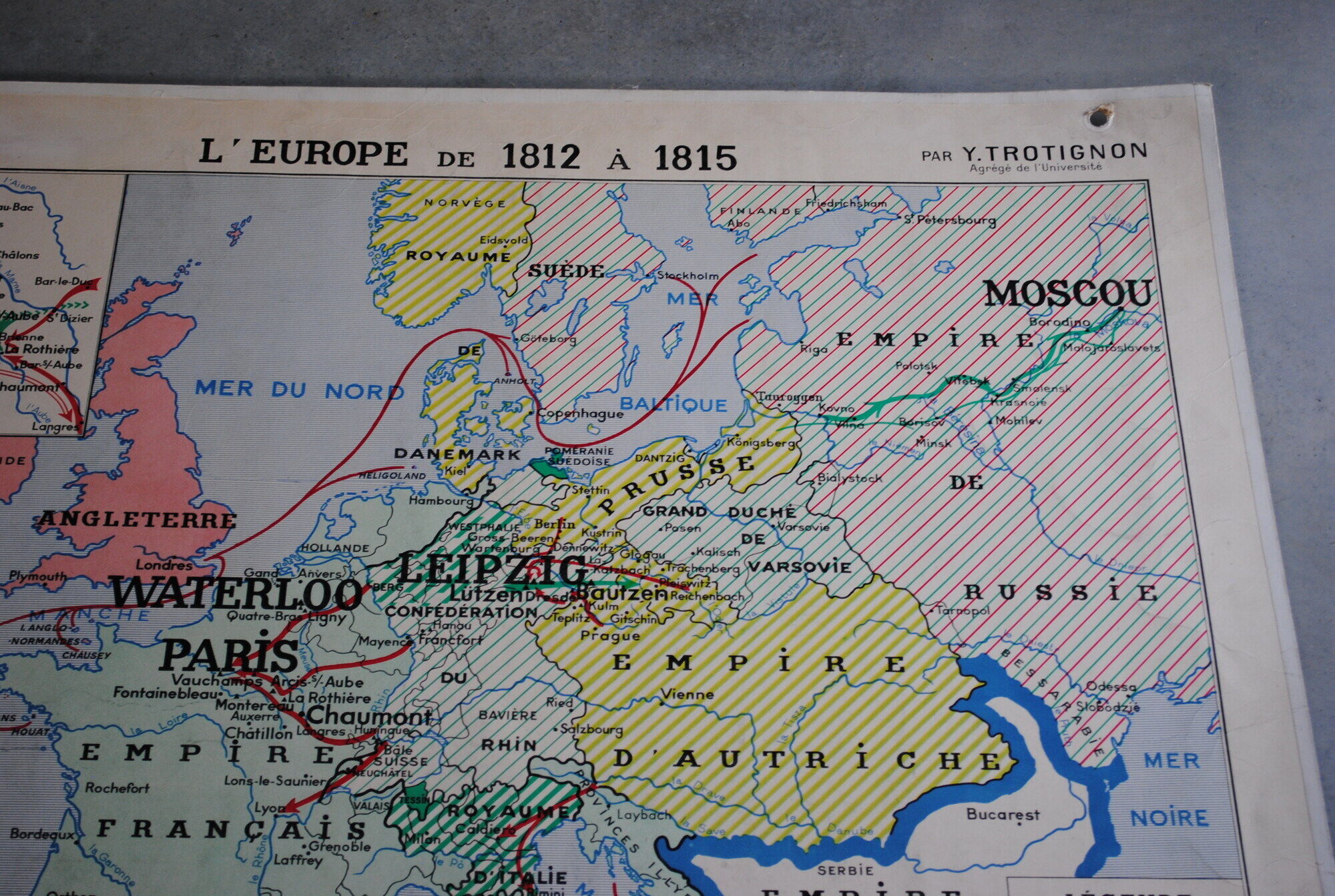Vintage Europe school map