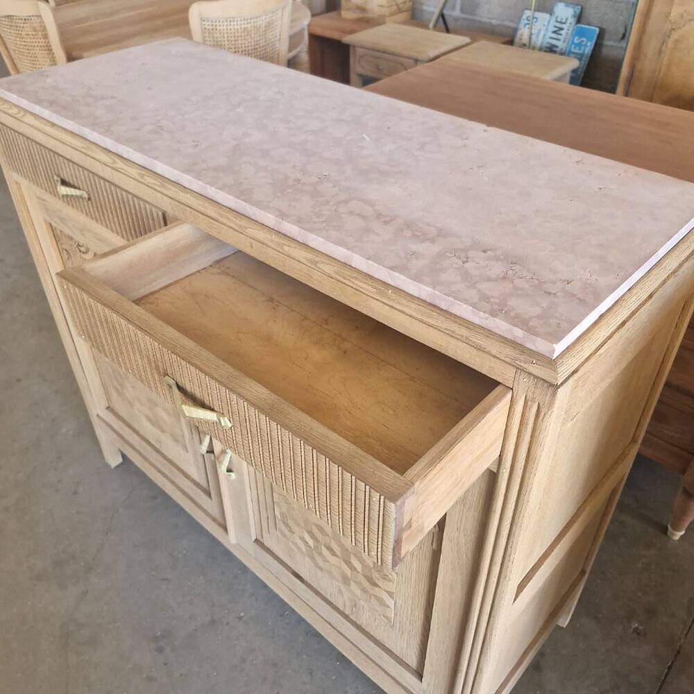 Art Deco buffet in pink marble