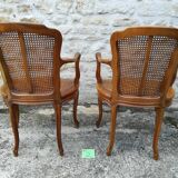 Fauteuils cannés de style Louis XV