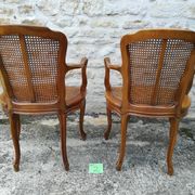 Caned armchairs in Louis XV style