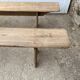 Pair of solid oak wood farmhouse benches 250cm rustic 1900
