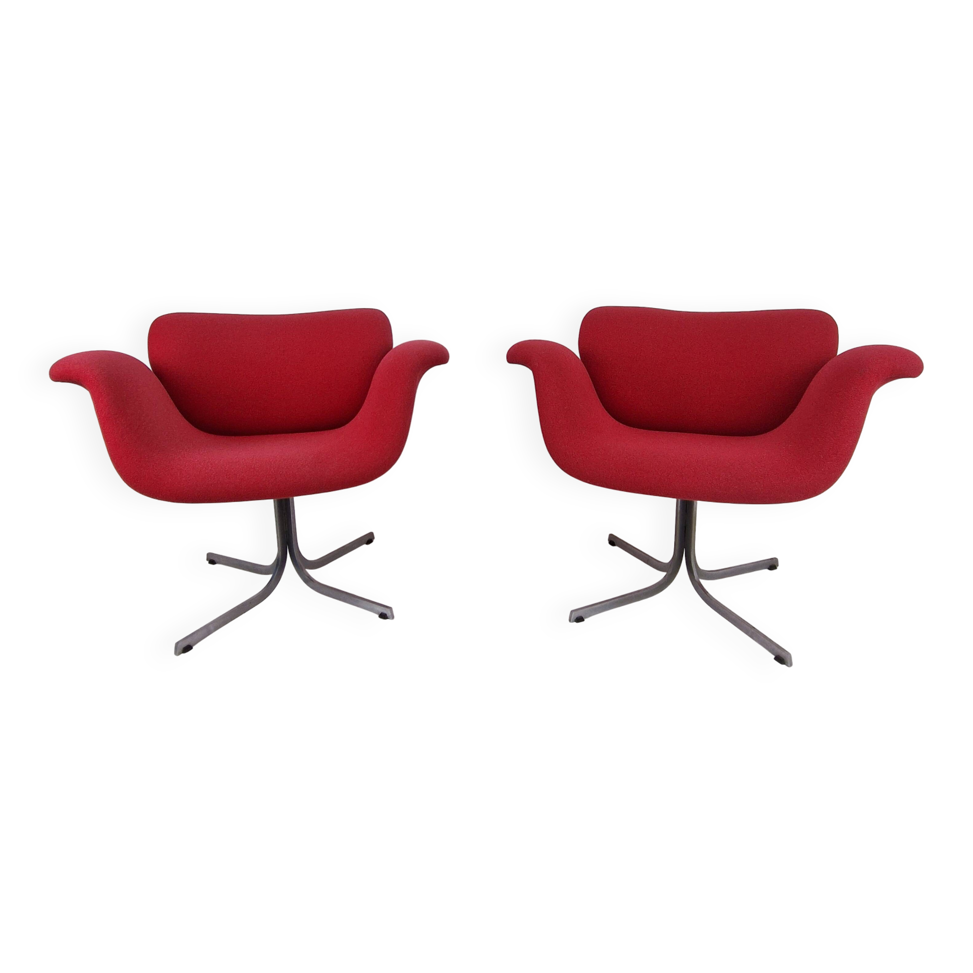 Set of 2 'Big Tulip' Easy Chairs (Model 543) by Pierre Paulin for Artifort