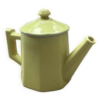 Vintage yellow ceramic teapot