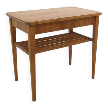 Elm bedside table, Swedish Modern, Sweden, 1940