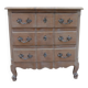 Beautifully crafted Louis XVI style commode in bleached wood.