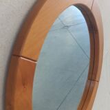 Round elm mirror, 80's