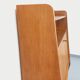 Meuble secrétaire bibliothèque de rangement vintage en bois de chêne