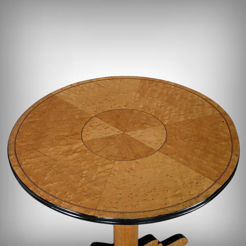 Speckled Maple Pedestal Table, Napoleon III Period – Part 2 of the 19th Century