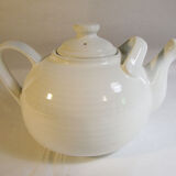 Large white ceramic teapot