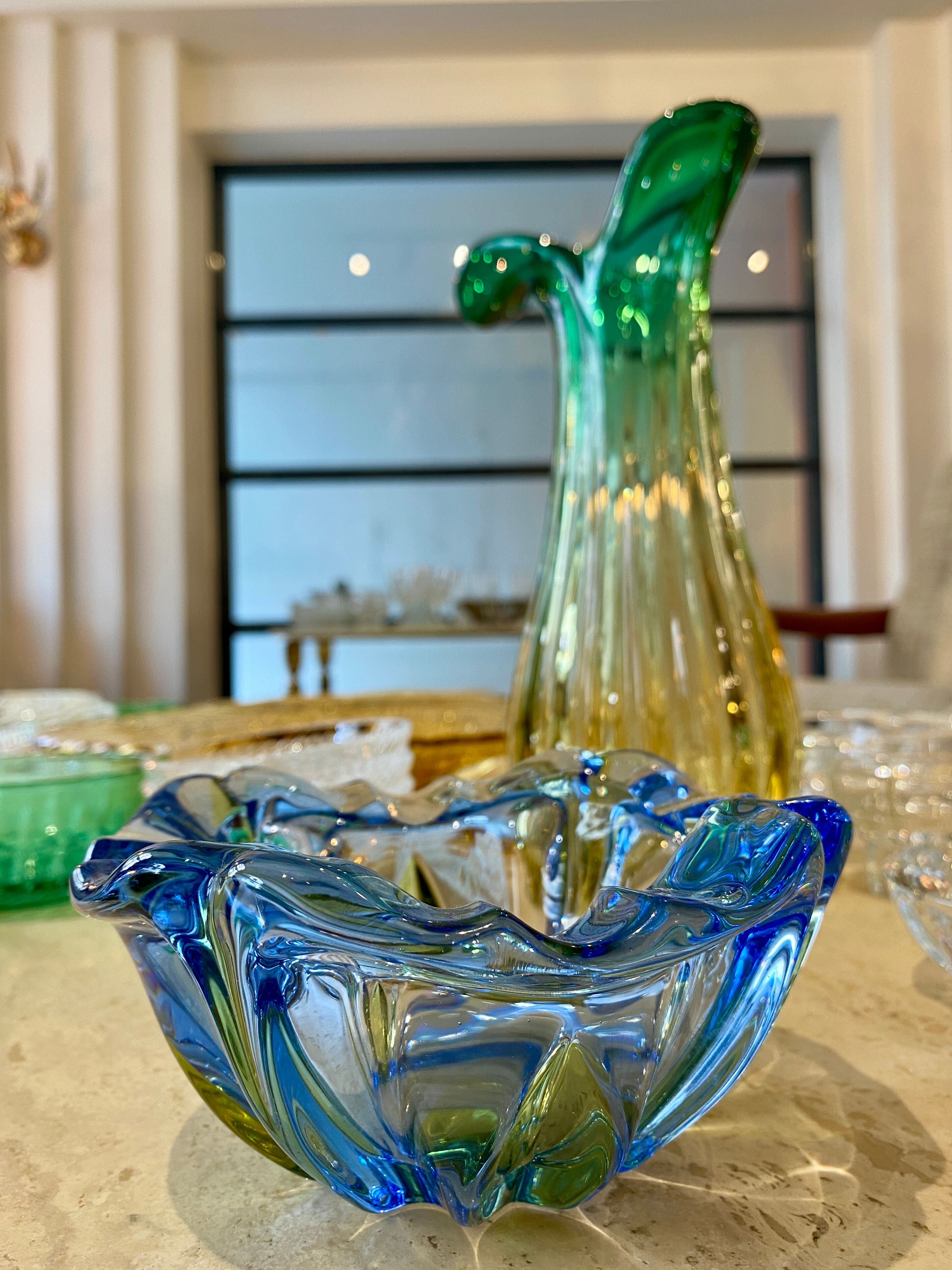 Two-tone Murano ashtray