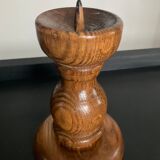 Vintage solid wood candle holder