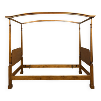 Lit a baldaquin en bois massif