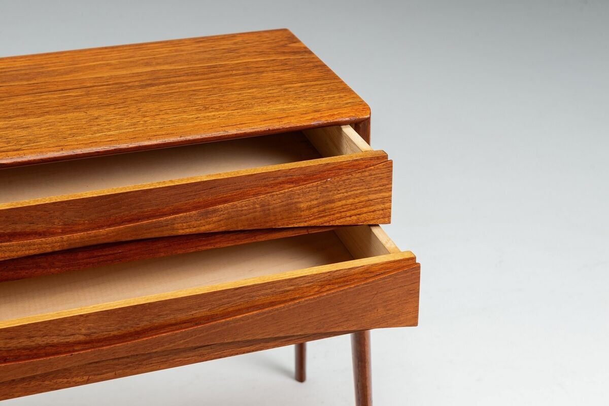 Rimbert Sandholt chest of drawers in teak Atelje Sweden 1960