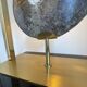 MAISON JANSEN (attr) 'Ammonite' lamp 102cm, gilded brass and black lacquered wood