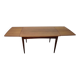 Mid century teak extendable dining table with curved top, Denmark 1960s