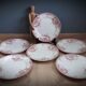 Set of 6 flat plates Red Dolphin 1920