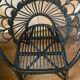 Rattan armchair peacock